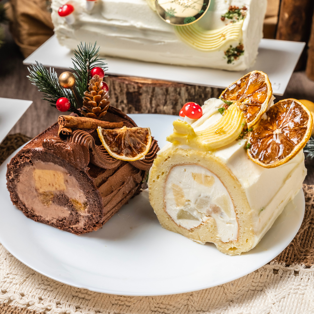 Chocolate Caramel Log Cake