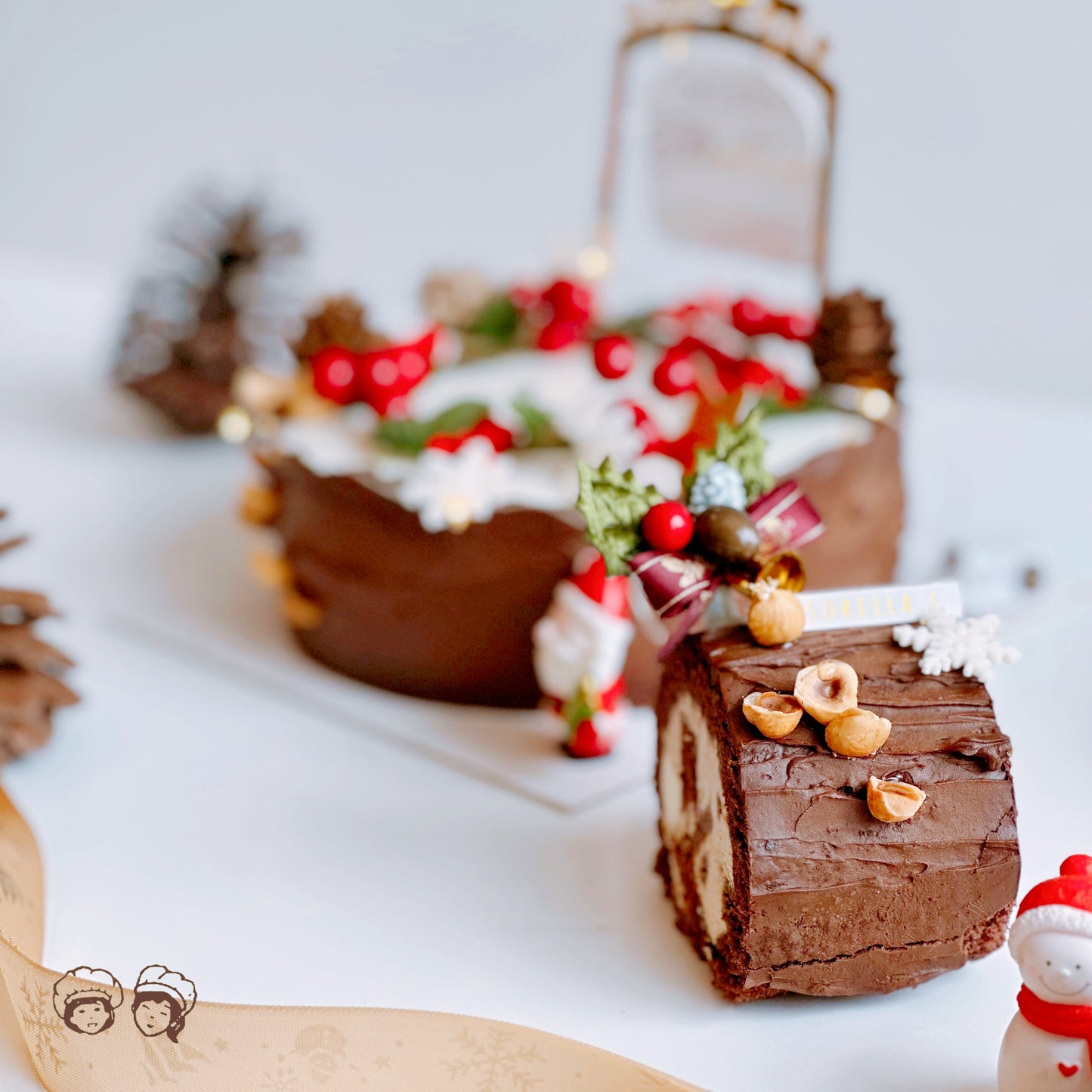 Christmas | Snowy Wood Log Cake