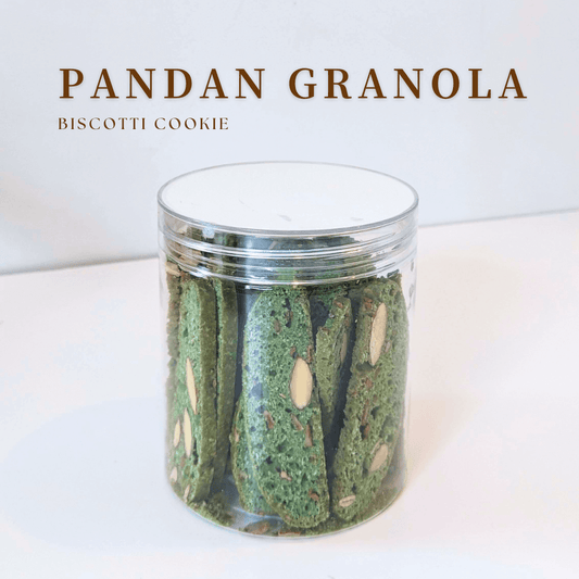 Pandan Granola Biscotti Cookie