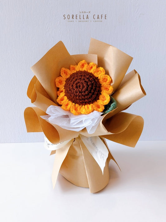 Crochet Knitting Sunflower Bouquet